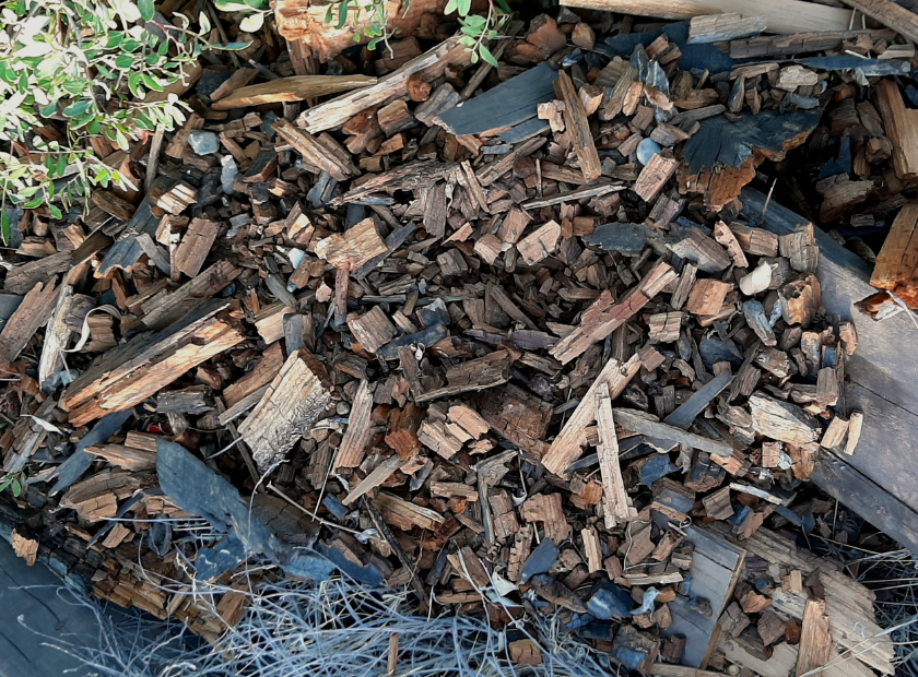 spring wood pile